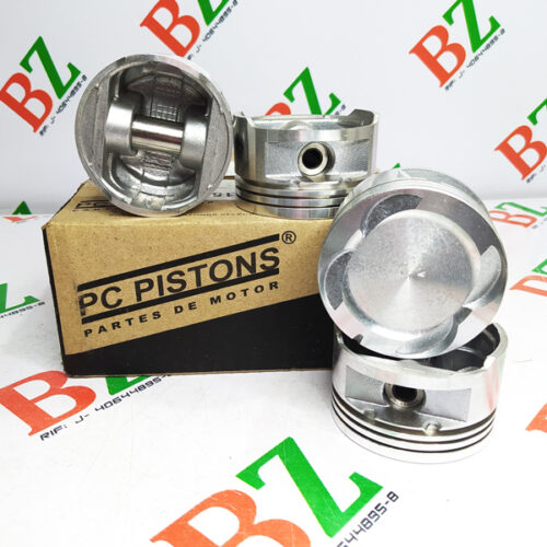 Pistones con mueca Med 075 (A 030), Chevrolet Aveo, Nubira, Lanos,  Motor 1.6, Marca PC Pistons
