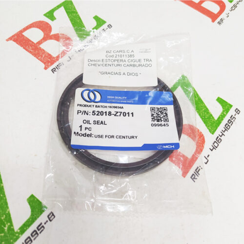 Estopera cigueñal trasera carburado, Chevrolet Century, marca MCH