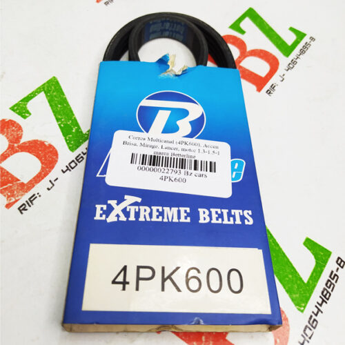 Correa Multicanal (4PK600), Hyundai  Accent, Brisa, Mirage, Mitsubishi Lancer,  motor 1.3, 1.5, 1.6, marca Betterline