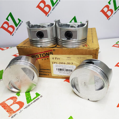Juego de pistones Med 0.50 (A 0.20), Chevrolet Swift, motor 1.3, marca PC Pistons