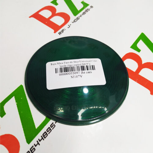 Tapa Mica Faro de Stop Universal Color Verde (tipo espiral M107)
