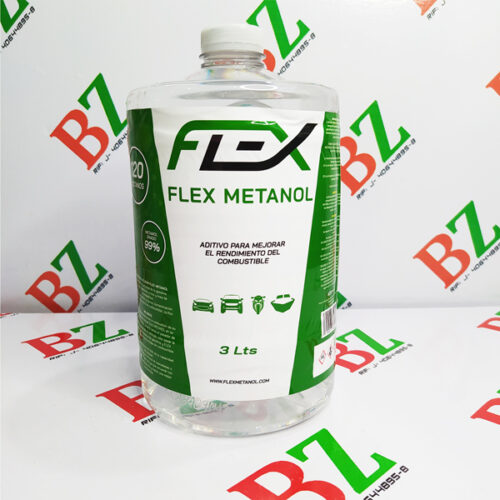 Metanol 3LTS 120 octanos grado 99% (Para mejorar el rendimiento del combustible), marca Flex