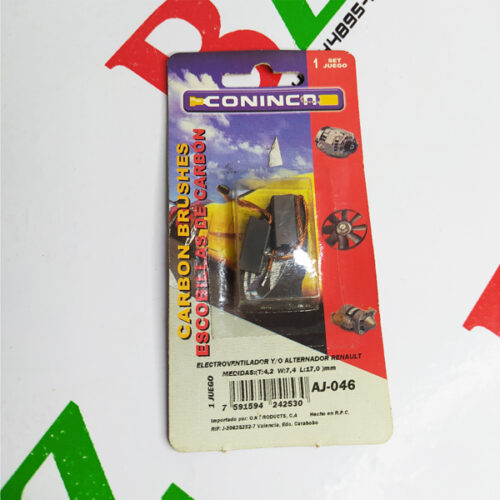 Carbones alternador AJ-046, Renault, marca Coninca