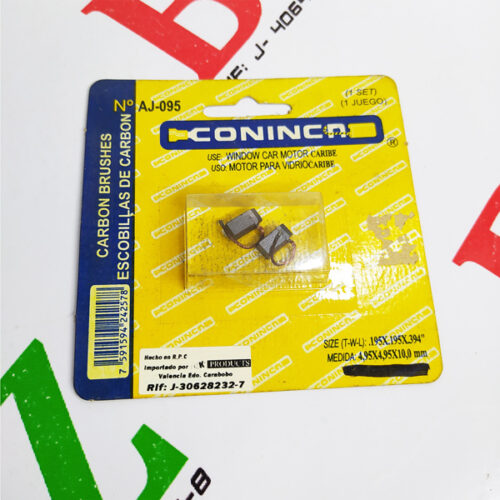 Carbones motor para vidrio AJ-95, Chevrolet Caribe, marca Coninca