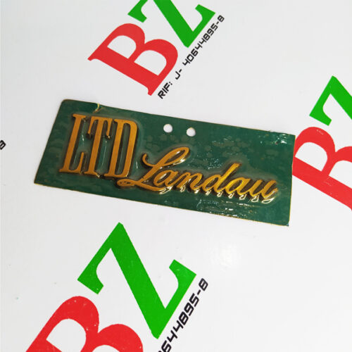 Emblema letra decorativo metalizado LTD Landau, Ford LTD, marca Ford
